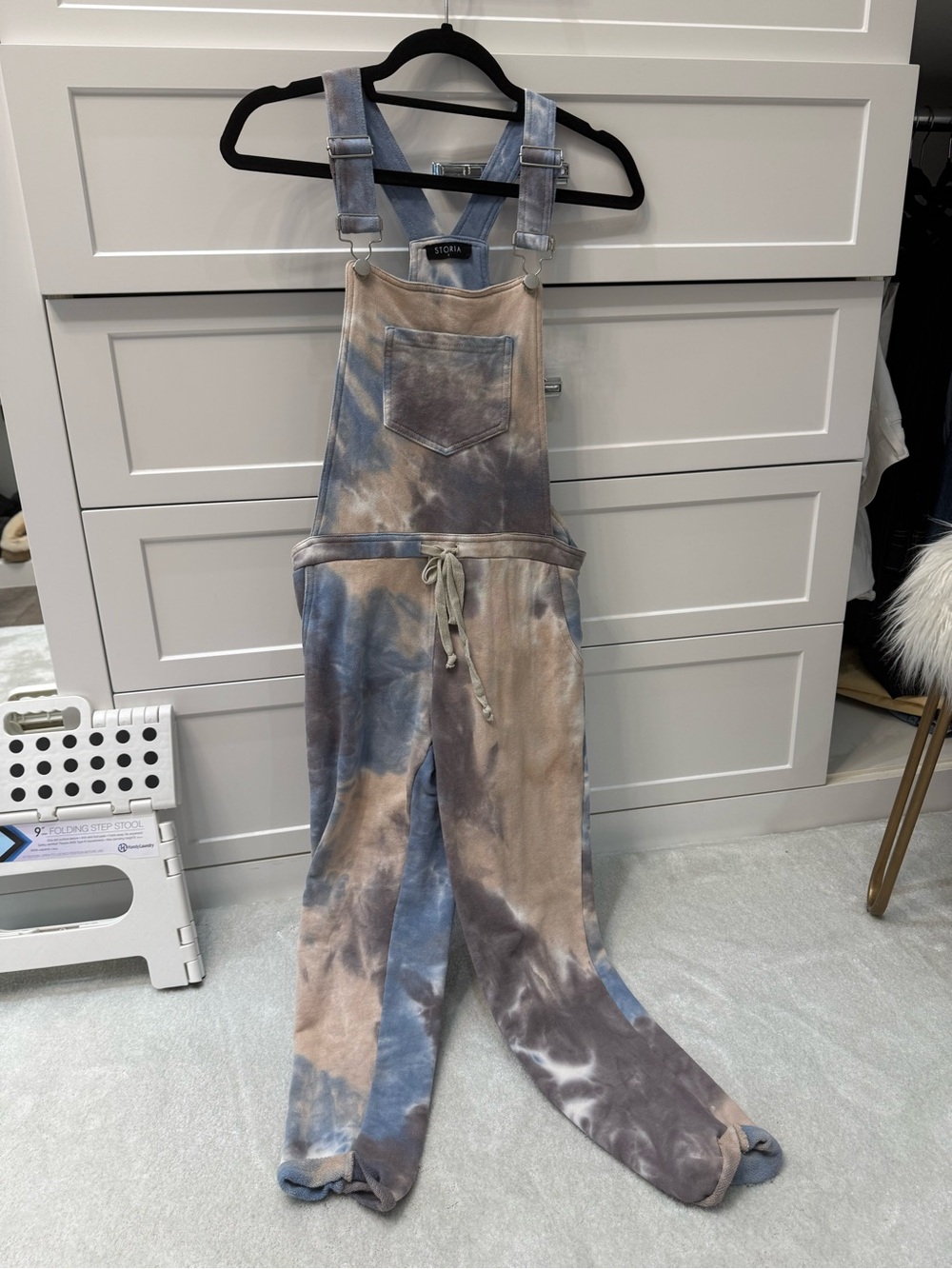 Tie tye overalls